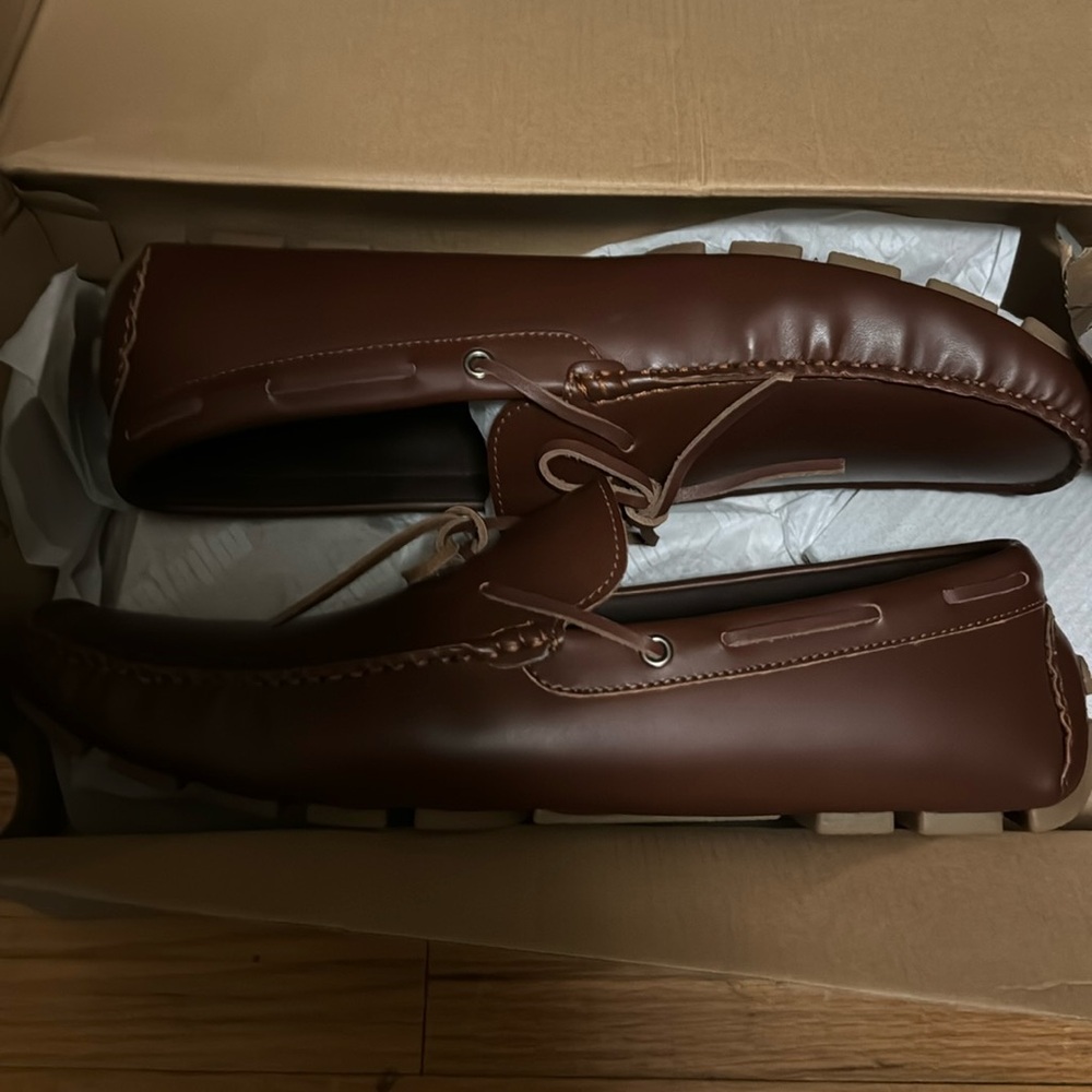 Mens Unlisted (Kenneth Cole Brand) Brand New in Box Brown Loafers size 12